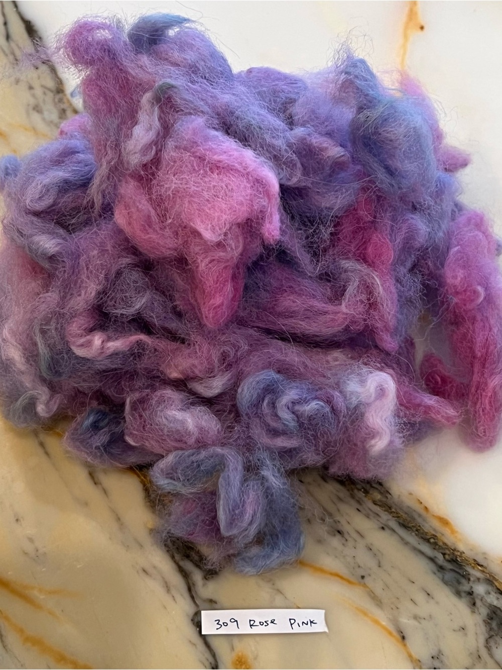 Dyed Alpaca Fiber - Rose Pink